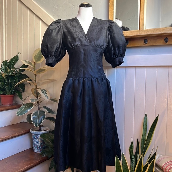 Givenchy Nouvelle Botique Made in France Avant Gard Black Silk Dress - Picture 8 of 14